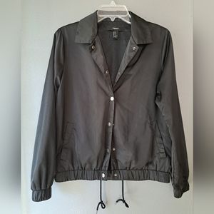 Forever 21 Black Bomber Jacket, Size Small